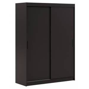 Szafa przesuwna 2-drzwiowa 120 cm INDIANA garderoba czarny mat